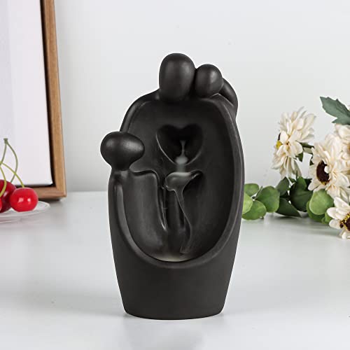 The7Box Flowing Waterfall Backflow Incense Burner Handmade Ceramic Backflow Incense Burner Ornaments, Indoor Smoke Waterfall Incense Burner Rack Creative Ceramic Incense Burner #TOP3