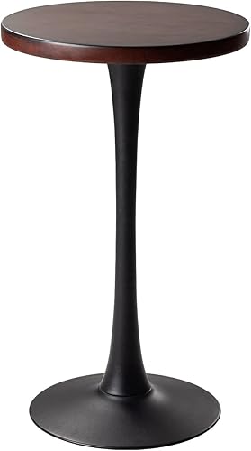 SUNBURY Mesa de altura bistró, mesa de bar al aire libre, parte superior redonda de 39 pulgadas, moderna mesa de comedor con mesa de hormigón, pata