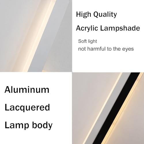 Iluminación de pared interior LED moderna con mando a distancia negro 4