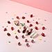 50Pcs Red Nail Charms Accessories Cute Strawberry for Spring Summer Season Manicure Decoration Kawaii Nail Art Rhinestones Fruit Gems for Women's Beauty and Personal Care