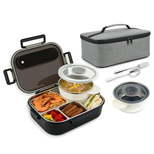 5-Compartment Bento Box with Thermo Bag