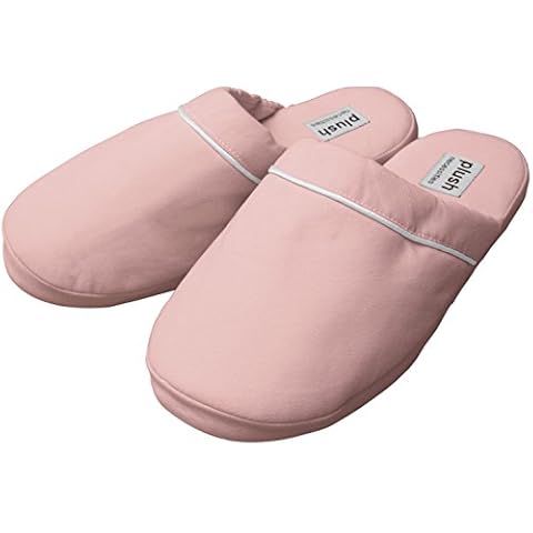 Plush Necessities The Luxe Slippers - Brushed Microfiber Slippers, Pink, S/M Cover