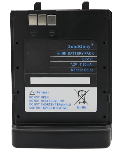 GoodQbuy 1100mAh BP-173 Ni-MH Battery Compatible with Icom IC-T7H IC-T22A IC-Z1A IC-T7 IC-T22E IC-W31 IC-W31A IC-W31E IC-W32 IC-W32A IC-12A BP-180