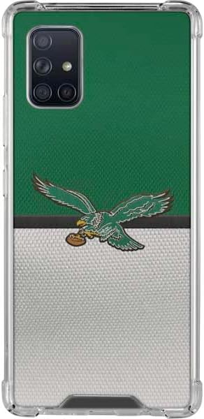 Skinit Clear Phone Case Compatible with Galaxy A71 5G - Officially Licensed NFL Philadelphia Eagles Vintage Design
