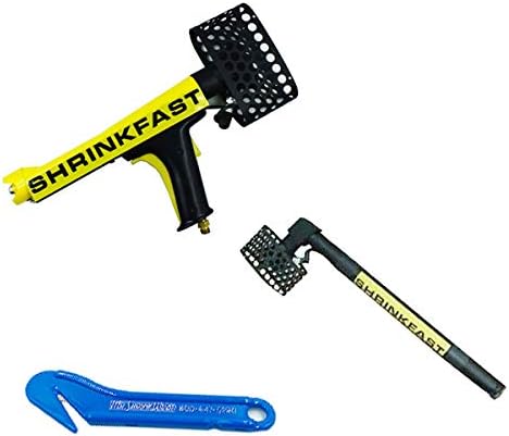 Shrinkfast 975 Propane Heat Gun, 175000 BTU, Ready to Use with 25' Hose, Regulator, Wrench, Hard Case, 2' Angled Extension, and Shrink Film Knife Made in the USA