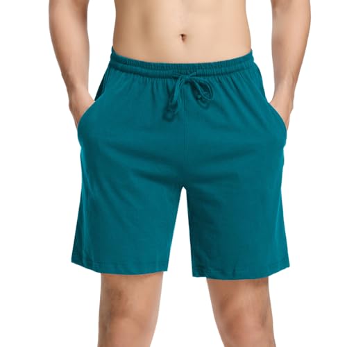 Irdcomps Pantalón corto de pijama para hombre Pantalones Pijamas Cortos Hombre Algodon Ropa de Dormir Z-Verde XL