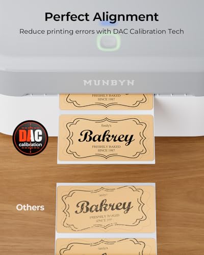 MUNBYN 2025 Imprimante Thermique Bluetooth RW403B, Nouvelle Technologique, Installation Facile, Calibrage Automatique, Impression Rapide, Idéale pour Étiquettes Colissimo, Shopify et Bureau – Image 5