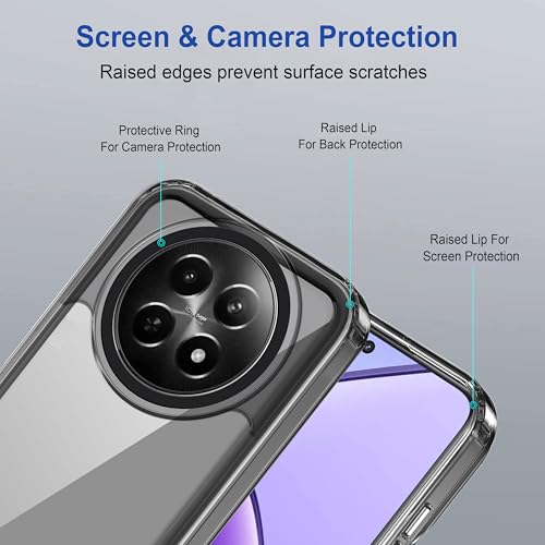 Image of Zapcase Back Case Cover for Realme Narzo N65 5G | Compatible for Realme Narzo N65 5G Back Cover | Case Cover with Camera Protection | (TPU + PC | Translucent Black)