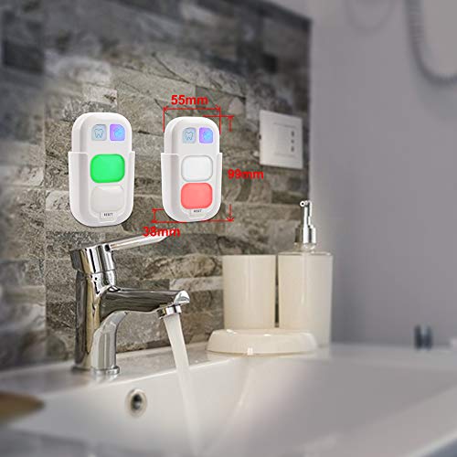 Timer Luxsway, 2 Minutes Teeth Brush Timer and 20 Seconds Hand Wash Timer for Kids Training Coach, Wireless Battery Powered Indicator Light 2Pack - Image 3