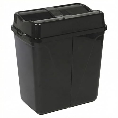URBNLIVING Duo Kitchen Bin Double Waste Separation Recycling Garbage Can 2 Compartments With Base Connectors (Black, 100 L) - Image 3