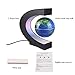 au-kee 3 inch C Shape Magnetic Levitation Floating Globe Maglev Globes World Map with LED Light for Teaching Home Office Desk Decoration Blue