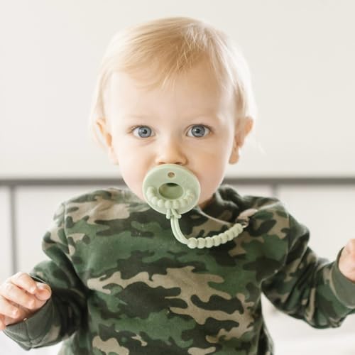 Image of Ryan & Rose Cutie Clip 2 Pack - Pacifier Clip Holder Silicone (Judy-Blue /Judy-Sage)