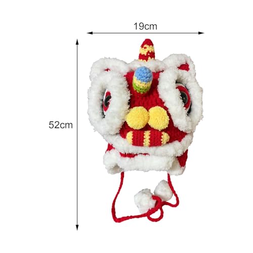 Lion Dance Headgear for Cold Weather with Ear Coverage2