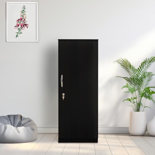 Image of Amazon Brand - Solimo Optima Engineered Wood 4ft 1 Door Wardrobe for Clothes | Storage Organizer | Storage Cabinet for Kitchen | Multipurpose Almirah for Bedroom - Wenge, 4ft