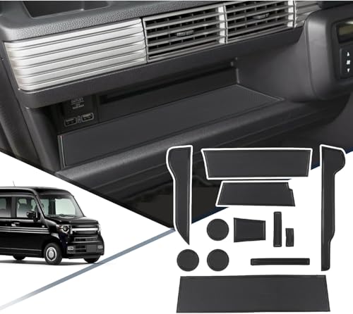【RUIYA】ホンダ N-VAN JJ1 JJ2 専用 滑り止めマット NVAN インテリア ドアポケット ラバー ゴムマット ラバープレート 滑り止め 傷防止 ノンスリップ 防音 キズ防止 貼り付け簡単 nバン 内装パーツ N-VAN アクセサリー 車種