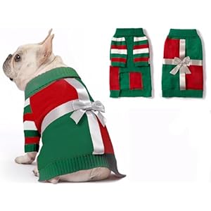 Dog Christmas Sweater for X-Large Size Dog – Puppy Gift Medium Large Warm Santa Clothes in Winter, Turtleneck Pullover Design for Boy Girl Pet, Doggies, Cat, Weiner Bulldog Beagles(XL, Xmas)