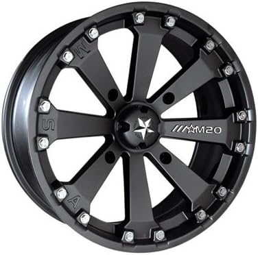 4/156 Motosport Alloys M20 Kore Wheel 14x7 3.5 + 3.5 Flat Black for Polaris RANGER RZR XP 4 900 2012-2014
