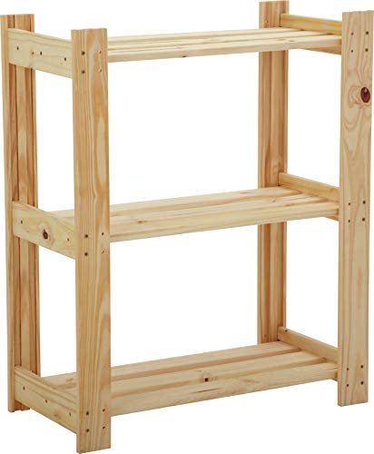 Venprodin | Estantería de Madera con Varios Niveles para Almacenaje (3 Baldas) Cover