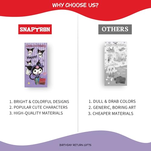 Image of SNAPTRON DIY Return Gifts for Kids Birthday - 12Pcs Magic Scratch Book with 60Pcs Art Foil Paper for Kids, Return Gifts for Children, Unique DIY Scratch Book for 3 4 5 6 7 Age Kid, Best Return Gifts