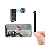 Mini Spy Hidden Cameras Small WiFi Nanny Cam with 2 Lenses HD 1080P 150 Wide Angle Wireless Portable Hidden Spy Cam for Home Security APP with Night Vision Motion Detection