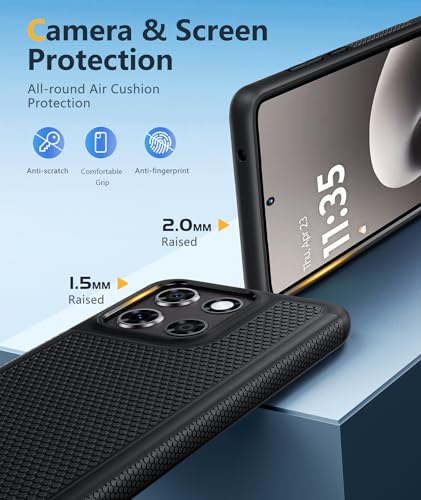 Image of FNTCASE for Moto G Stylus 2026 /2025 Case Magnetic: Fits MagSafe, with Screen Protector, 14FT Military Grade Drop Protection Shockproof Non-Slip Matte Dual Layer Phone Cover, 6.7 inch (Black Magnetic)