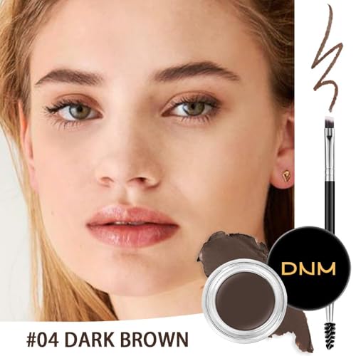 evpct Eyebrow Stencils Kit for Women Shaping, Eyebrow Shaper Makeup Kit, Eye Brow Stencil Shaper Tinting kits for Women, with Eyeliner, Eyebrows Pencil, Pomade, Brush and 10 Stencils, Kit04 DARK BROWN - Thumbnail 2