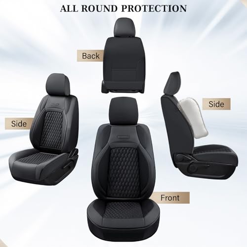 Image of Coverado Seat Covers Full Set for 2013-2017 Jeep Wrangler 4 Door, Waterproof Black Car Seat Protector for Truck Automotive Custom Fit for Jeep Wrangler, Full Coverage Wrangler Seat Custions