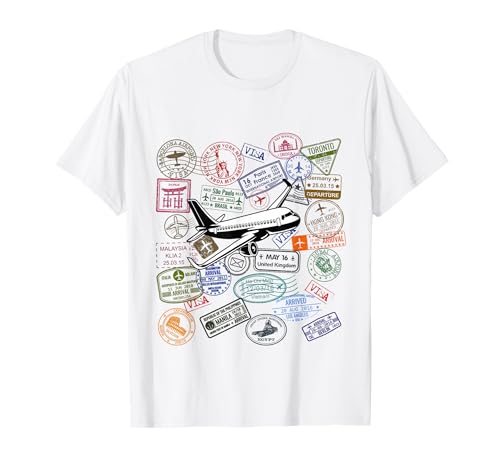 Tampon vintage rétro pour avion, voyage, vacances, voyage, avion T-Shirt