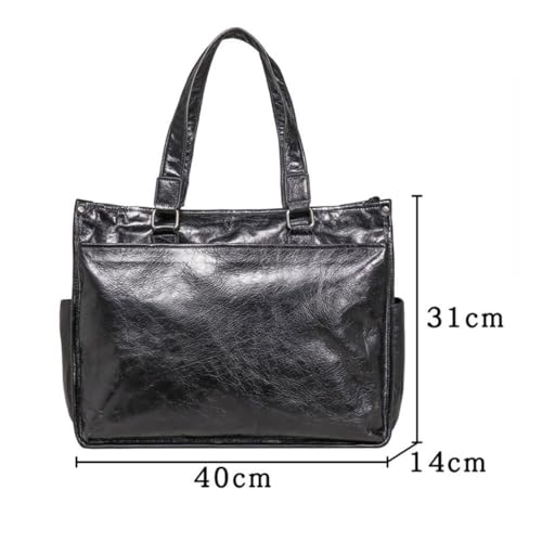 Maletín de negocios de cuero para hombre con compartimento acolchado para portátil de 15" 2