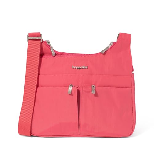 Image of Baggallini Crossbody Travel Bag 11x8.5 Lightweight Water-resistant Nylon Handbag