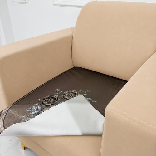 Image of Homerz Premium Waterproof Jasmine Joe Sofa Seat Cover - Floral Printed Sofa Protector | Non-Slip, Washable & Durable Sofa Protector (Mouse, 1 Seater)