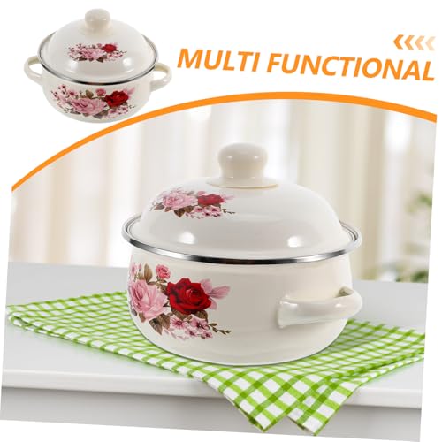 Marmite émaillée 16 cm pot cuisine résistant nouilles instantanées - 5