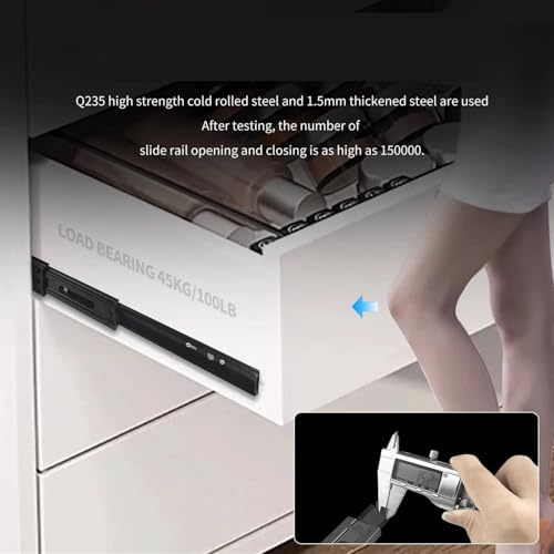 Glissière tiroir extension complète mécanisme électrophorétique durable - 2