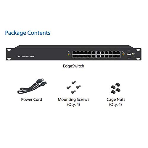Edgeswitch 24-Port Es-24-500W 500-Watt Managed Poe+ Gigabit Switch With 2 Sfp Ports #TOP4