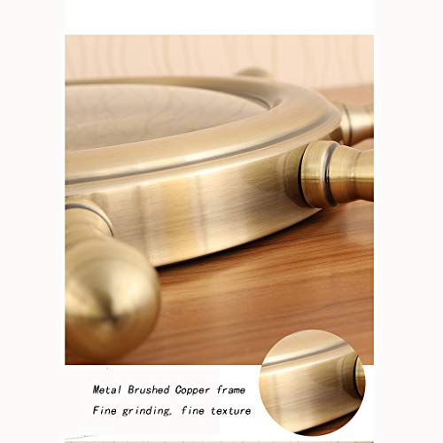 Wall Clock American Helmsman Living Room Home Solid Wood Clock Watch European Creative Large Wall Watch Retro Mediterranean Clocks (Color : A) - Image 2