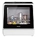 NOVETE Portable Countertop Dishwashers, Compact Dishwashers with 5L Built-in Water Tank & Inlet Hose, 5 Washing Programs, Baby Care, Air-Dry Function and LED Light for Small Apartments