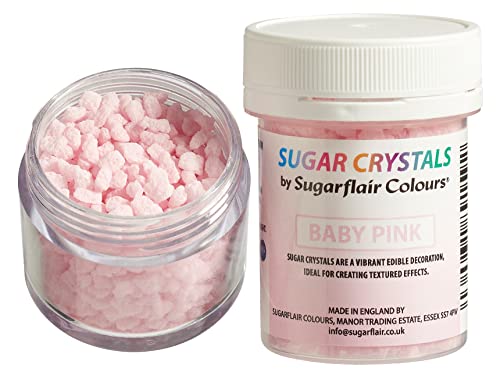 Sugarflair Sugar Crystals Baby Pink, Sprinkles Decoraciones de...