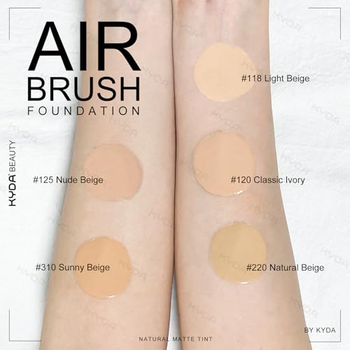 AirBrush Foundation Spray, Flawless Full Coverage Foundation Makeup, Smooth Creamy Finish, Durable Lightweight Breathable Foundation for Mature Skin-#118 Light Beige – Bild 6