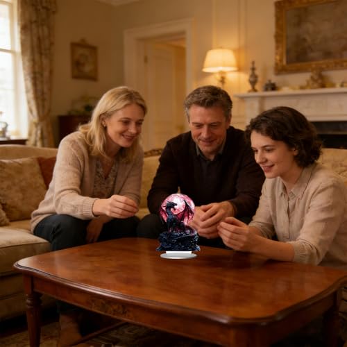 Shamoparty Blutmond Rot Drachen Acryl Büro Wohnung Wohntier Ausleger, 2D Acryl Ausleger, Heim Desktop Dekoration Eingangstür, Flachbild Schmuckstücke, mittelalterliche Drachen Dekoration