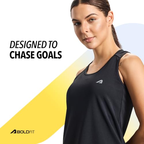 Image of Boldfit Polyster Gym Tank Tops for Women Sleeveless Workout Vest for Women & Girls | Lightweight Activewear for Running, Sports & Gym, Polyester, Regular Fit