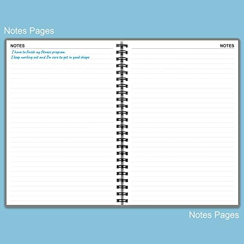 Fitness Journal for Women & Men - A5 Workout Journal/Planner to Track Weight Loss, GYM, Bodybuilding Progress - Daily Health & Wellness Tracker, Grey, 14.8 x 21cm