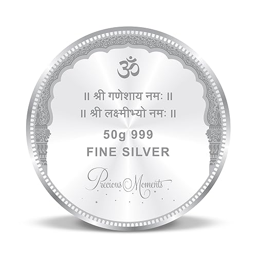 Image of ACPL Precious Moments Maa Laxmi and Ganesh Ji 999 Pure Silver Coin