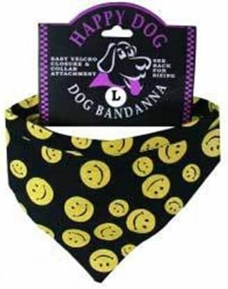 for Happy Face Dog Bandana for XS Small Dog