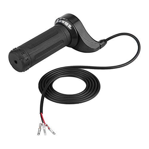 Keenso Motorcycle Handlebar Throttle Grip, Universal 12V-48V Electric Scooter Accelerator Twist Speed Throttle Grip 3 Wire Throttle Grip for Motorcycle Electric Scooter, Pocket Bike