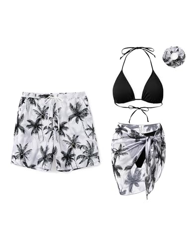 PATPAT Couples Matching Swimsuits Women Bikini Sets Men Swim Trunks