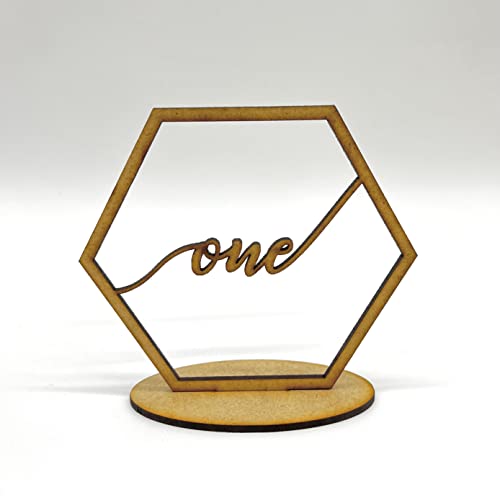 Wedding Hexagon Table Signs, Modern Number Table Setting Signs, Organize Seating (11-15)