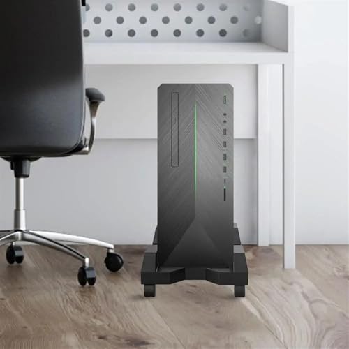 Soporte móvil para CPU de escritorio, soporte para torre PC bajo el escritorio con ruedas giratorias, rack para CPU principal para accesorios de oficina y hogar miniatura 6