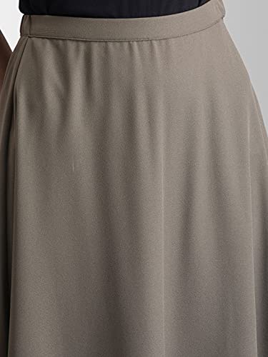 Image of FableStreet Women's Polyester A Line Midi Skirt (Olive) (28) (SK055OLIV-28)