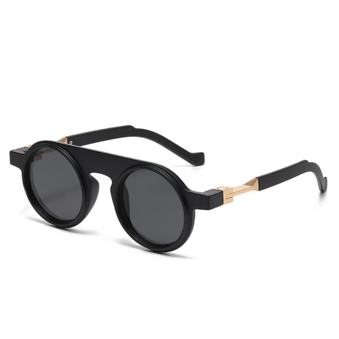 Steampunk occhiali da sole firmati lusso rotondi vintage unisex popolari per feste