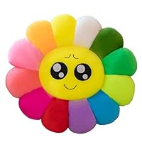 kuyouqi Plush Emoji Seat Cushion Soft Chair Floor Cushions Colorful Sunflower Back Cushion Pillow for Home Bedroom Shop Restaurant (Touching, 40 x 40 cm)